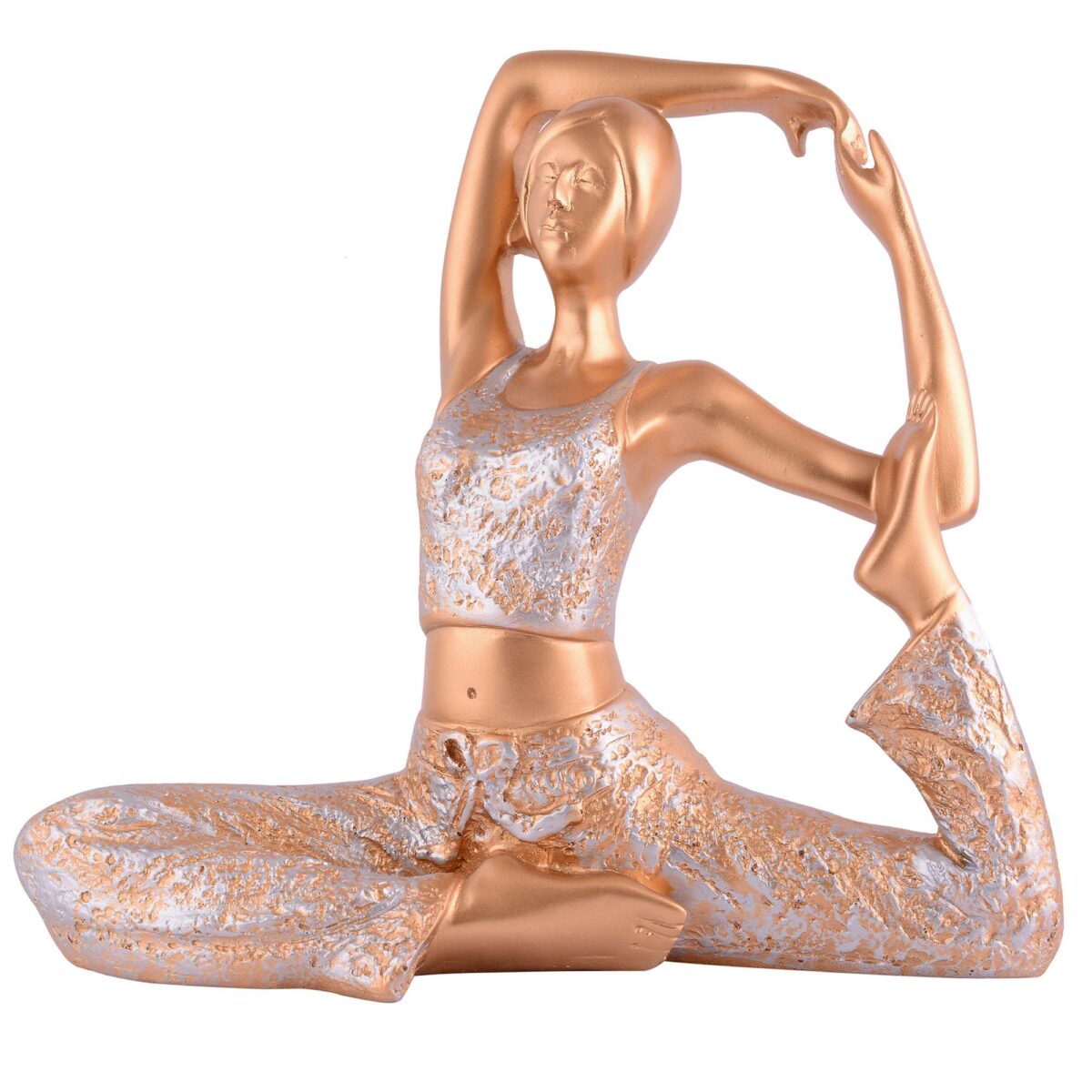 Suitable for home decor Yoga Posture Lady Statue Idol for Home Yoga Statue admirable piece of gift (golden) - Image 2