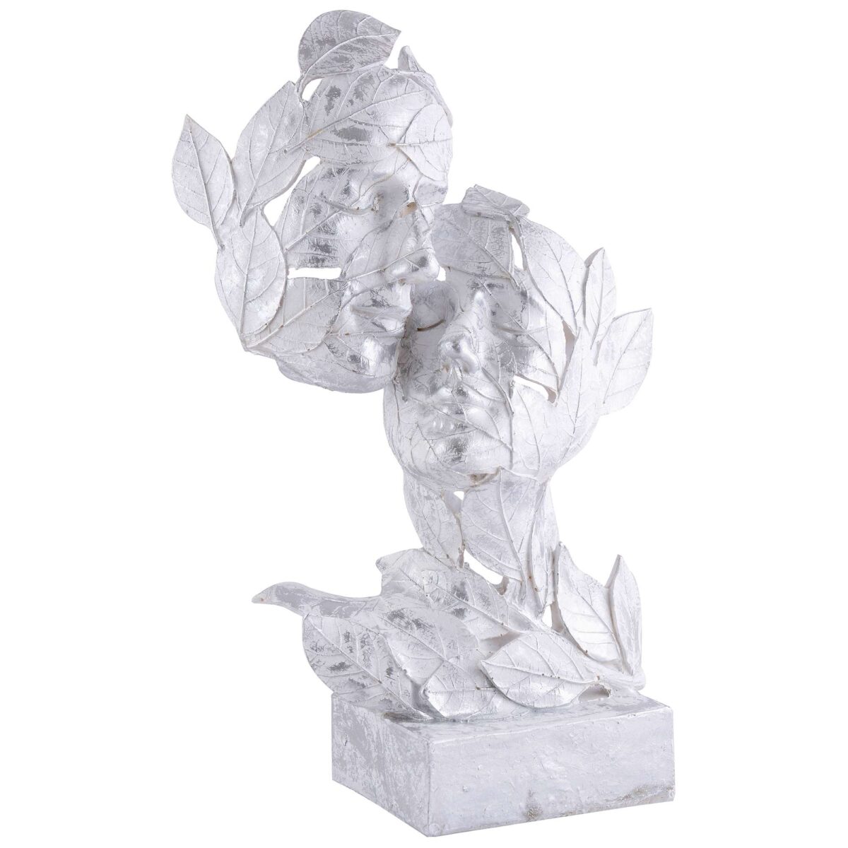 RomentIc Love Couple Face Statue silver Showpiece for Home Decor in Showpieces &Figurine table Decorations Items - Image 3