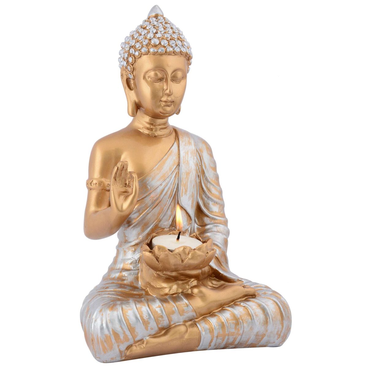 Buddha Idol Statue Showpiece Gift Gifting Item Polystone Home Decor Decoration - Image 2