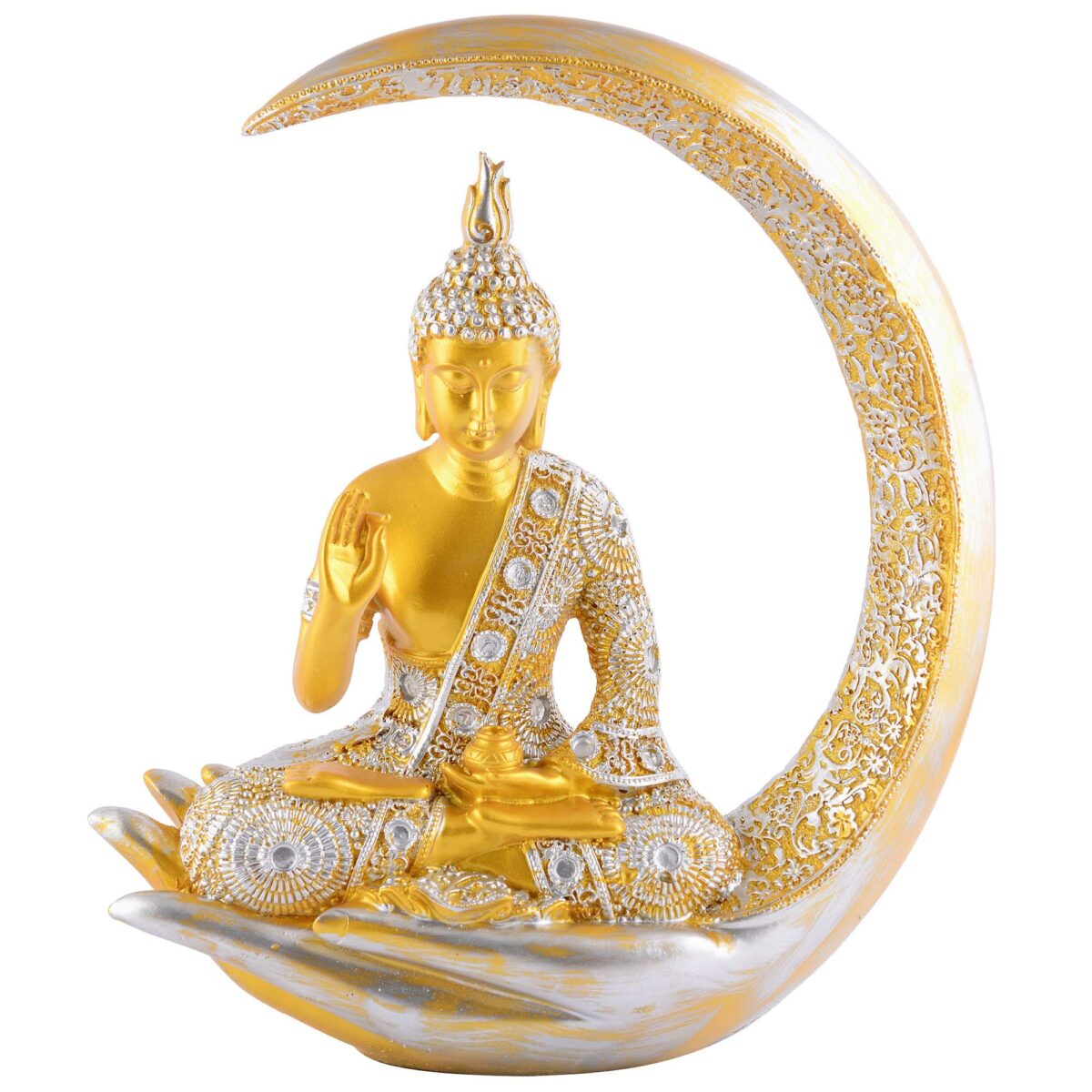 Buddha Idol Statue Showpiece Gift Gifting Item Polystone Home Decor Decoration - Image 2