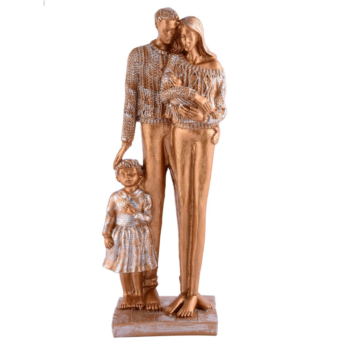 MOTHER and Father with Child Love brown Statue showpiece for Home Decor and Gifting - Image 2