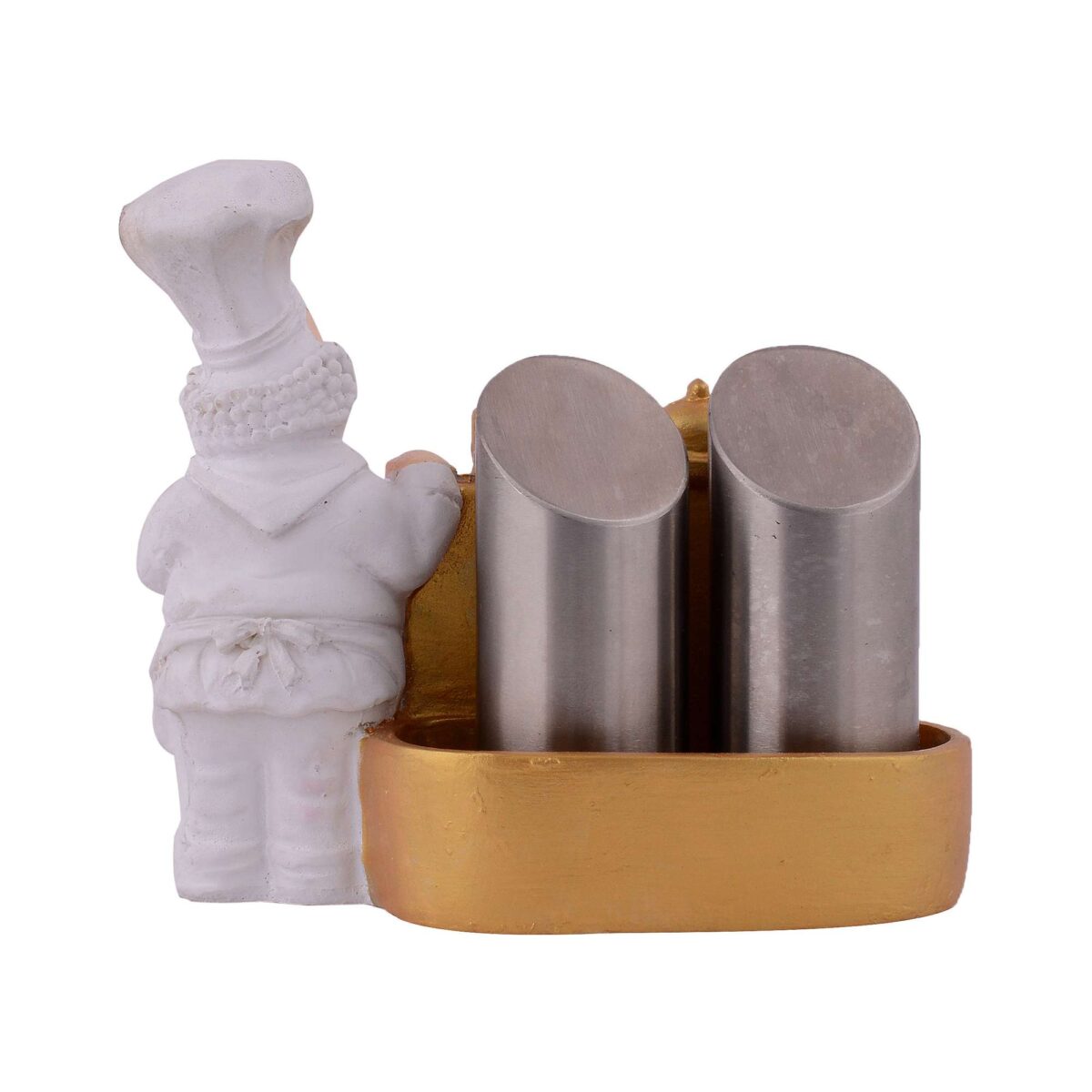 Resin Chef Figures Decorative Ornaments,Kitchen Decor,Cook Caf? Bar Statue, French Chef Figurines with Tray Message Board - Image 4