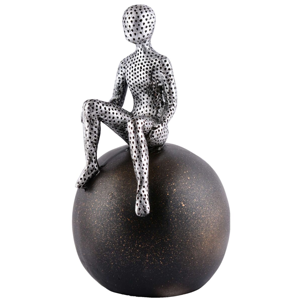 Men Sitting on Ball Showpiece for Home Decor Showpiece, Atlas Sculpture for Office Table D?cor multicolour - Image 4