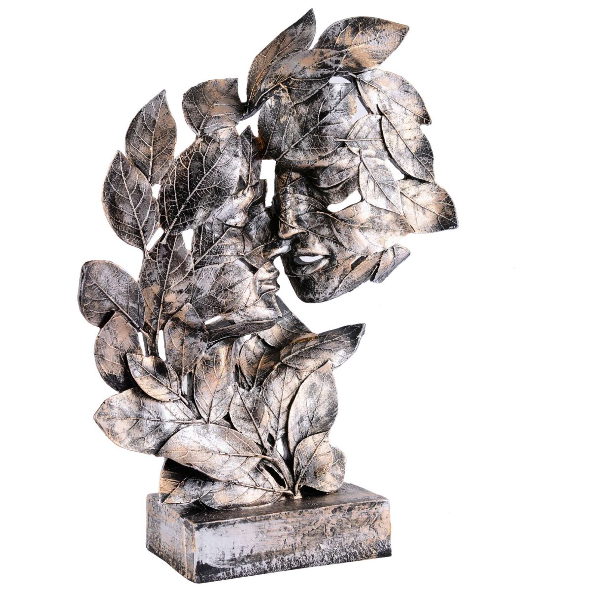 RomentIc Love Couple Face Statue brown Showpiece for Home Decor in Showpieces &Figurine table Decorations Items - Image 2